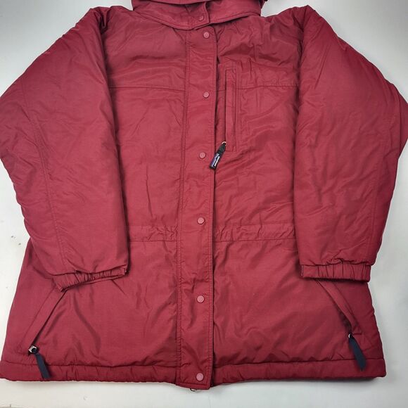 Patagonia Burgundy Ski Snowboarding Puffy Parka Vintage Jacket Size L - Picture 2 of 16